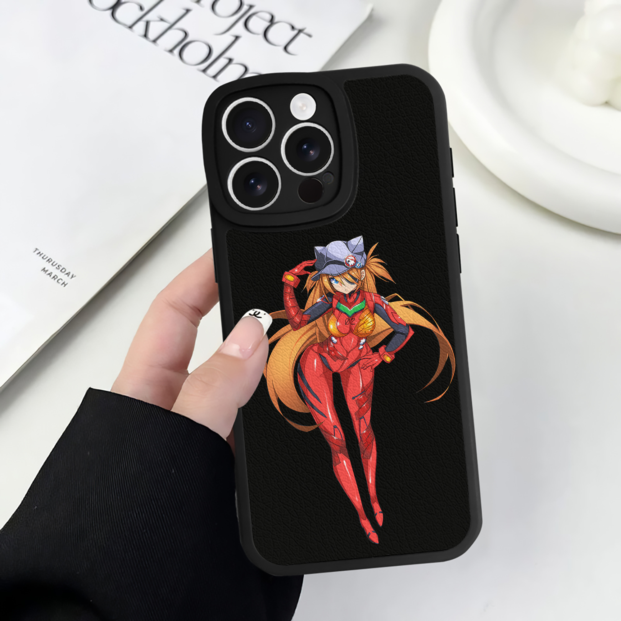 （画像用） EVA 新世紀エヴァンゲリオン 【iPhone 16シリーズ対応】シリコンスマホケース（レザー調） 材質：シリコン